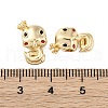 Brass Enamel Pendants KK-P289-17G-3