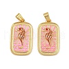Brass Enamel Pendants KK-L190-013G-02-1