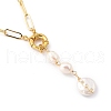 Mother's Day Jewellery Natural Baroque Pearl Pendant Necklaces NJEW-JN03086-3