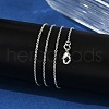 1mm Rack Plating Brass Cable Chain Necklaces for Women Men MAK-L044-23P-2