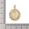 Brass Cubic Zirconia Pendants KK-Z050-26G-02-3