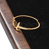 304 Stainless Steel Cuff Rings for Women RJEW-D285-01G-I-5