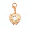 Heart Glass Pendant Decorations HJEW-WH0036-19A-2