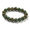 Round Synthetic Gold Clinquant Stone Stretch Bracekets G-P549-02B-01-3