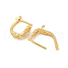 Rack Plating Brass Micro Pave Clear Cubic Zirconia Hoop Earrings Findings KK-F876-21G-2