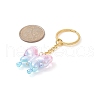 Butterfly UV Plating Rainbow Iridescent Acrylic Pendant Keychain KEYC-JKC00485-4