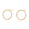 Brass Stud Earrings X-EJEW-N018-006-NF-1