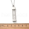Glass Hourglass Rectangle Pet Memorial Keepsake Urn Ashes Pendant Necklaces NJEW-P326-01P-5