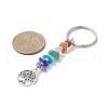 Chakra Natural Gemstone Chips Keychains KEYC-JKC00550-01-2