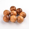 Round Natural Wood Beads X-WOOD-Q009-25mm-LF-1