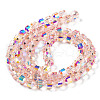 Electroplate Rondelle Glass Beads Strands EGLA-A036-09A-AB02-2