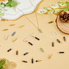 24Pcs 24 Styles Natural Mixed Gemstone Copper Wire Wrapped Pendants PALLOY-FH00020-5