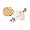 Ocean Tibetan Style Alloy Charms & Shell Pendant Decoration HJEW-TA00343-4