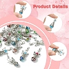 20Pcs 5 Colors Angel Glass Acrylic Pendants HJEW-FS00016-2