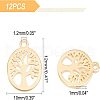 Unicraftale 12Pcs PVD Vacuum Plating 201 Stainless Steel Charms STAS-UN0029-32-5