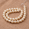 Polished Round Grade A Shell Pearl Bead Strands BSHE-M027-6mm-24-2