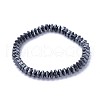 Non-magnetic Synthetic Hematite Stretch Bracelets BJEW-F376-02-2