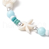 3Pcs Dyed Synthetic Turquoise & Natural Howlite Beads Bracelets for Women BJEW-JB11794-6