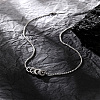 Stainless Steel Micro Pave Cubic Zirconia Ring Pendant Necklaces NU5529-2
