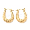 Ion Plating(IP) 304 Stainless Steel Hoop Earrings for Women STAS-D084-23G-1