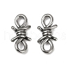 316 Surgical Stainless Steel Knot Connector Charms STAS-G349-09AS-01-1