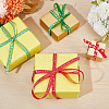 DELORIGIN 4 Rolls 4 Colors 25 Yards Christmas Theme Polyester Printed Ribbon OCOR-DR0001-09-4