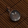 Clear Domed Glass Cabochon Cover and Brass Leverback Earring Settings for DIY DIY-X0160-R-NR-2