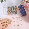SUNNYCLUE 160Pcs 8 Styles Diamond Glass Stud Earring Findings IFIN-SC0001-58-3