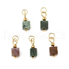 Natural Indian Agate Pendants STAS-Z129-01G-01-1