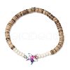 Sea Turtles and Starfish Coconut Beads Bracelets BJEW-JB11882-04-3