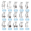 SUPERFINDINGS 30Pcs 15 Styles Tibetan Style Alloy European Dangle Charms FIND-FH0008-46-2