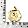 Brass Micro Pave Cubic Zirconia Pendants KK-C090-14G-3