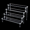 4-Tier Assembled Transparent Acrylic Organizer Display Risers ODIS-WH0029-86A-1