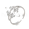 304 Stainless Steel Adjustable Cuff Rings RJEW-S628-03P-2