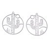 Non-Tarnish 201 Stainless Steel Filigree Pendants STAS-S118-027P-2