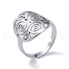 304 Stainless Steel Triskele Triskelion Adjustable Rings RJEW-C074-07P-2