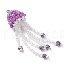 Glass Seed Beaded Jellyfish Pendants PALLOY-MZ00660-03-3