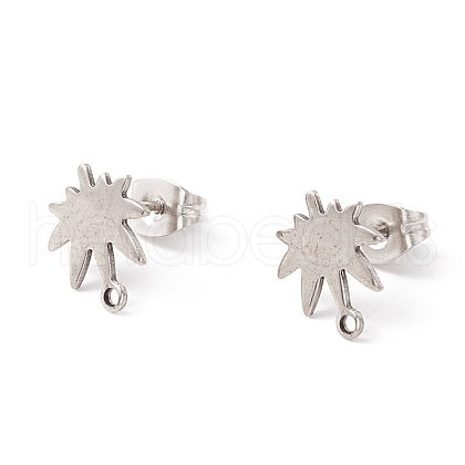 Non-Tarnish 201 Stainless Steel Stud Earring Findings EJEW-A071-20P-1
