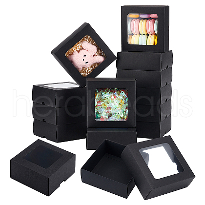 Square Kraft Paper Storage Gift Boxes CON-WH0095-100C-02-1