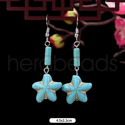 Turquoise Dangle Earrings for Women WG2299-12-1