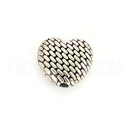 Heart Tibetan Style Alloy Beads TIBEB-ZN-26399-AS-RS-1