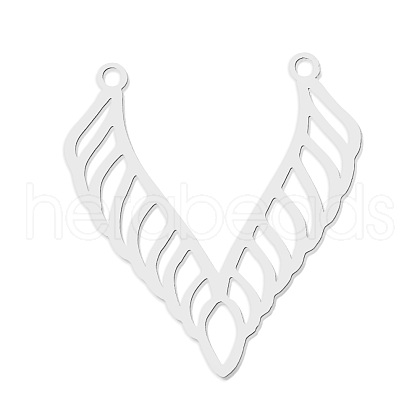 Non-Tarnish 201 Stainless Steel Pendant Links STAS-S105-LA774-1-1