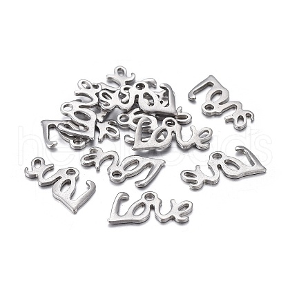 Non-Tarnish Valentine's Day 201 Stainless Steel Charms STAS-F255-015P-1