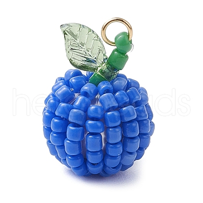 Seed Beads Beaded Pendants PALLOY-TA00159-04-1