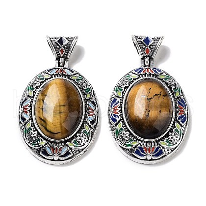 Natural Tiger Eye Pendants FIND-A041-01AS-03-1