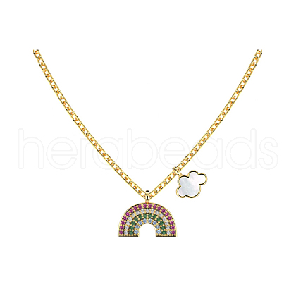 925 Sterling Silver Pendant Necklaces NJEW-L179-09G-1