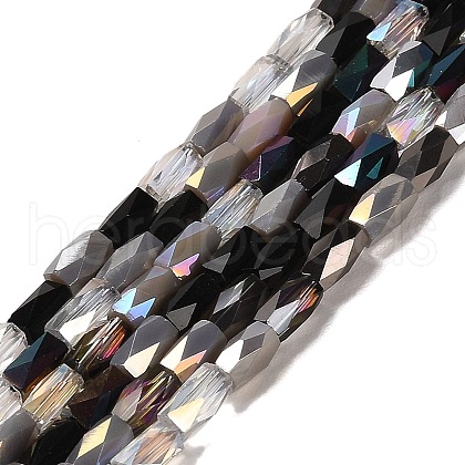 Electroplate Glass Beads Strands EGLA-D030-07C-1