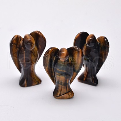 Angel Nautral Tiger Eye Home Display Decorations DJEW-L009A-09-1