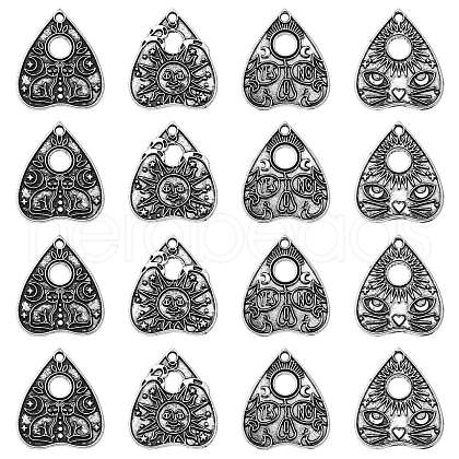 20Pcs 4 Styles Tibetan Style Alloy Pendants TIBEP-CJ0003-36-1