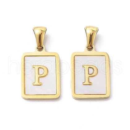 Ion Plating(IP) 304 Stainless Steel Pave Shell Pendants STAS-G327-01G-P-1